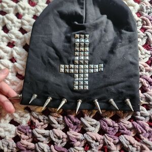 Rat Baby Black Studded Beanie